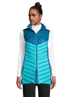 Land's End Women's Ultralight Packable Down Vest: Baltic Teal, Medium *NWT